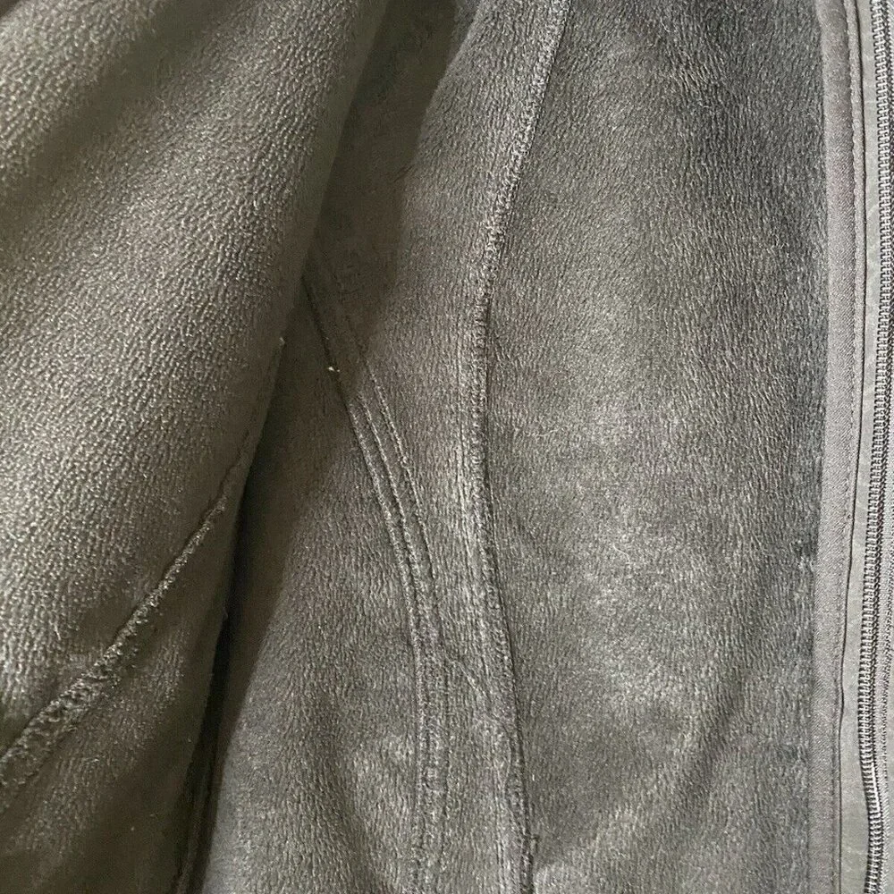 Double Diamond Womens Soft Shell Jacket Size M Black Embossed Fleece Lined - Picture 8 of 9